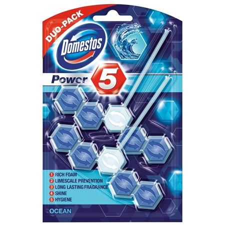 Domestos Power 5 WC fertőtlenítő 2 db-os óceán (67292835)