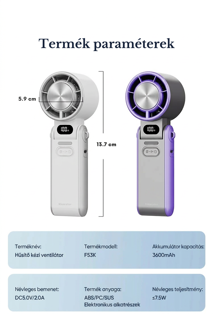 RelaxPont IceBreeze Mini Hűsítő Ventilátor